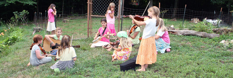 Online Fiddle Lessons - goats listening to music