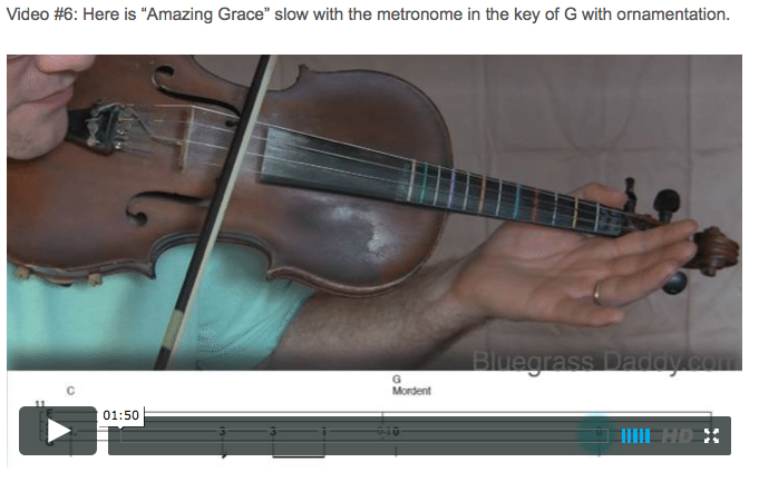 Amazing Grace - Online Fiddle Lessons. Celtic, Bluegrass, Old-Time, Gospel, and Country Fiddle.