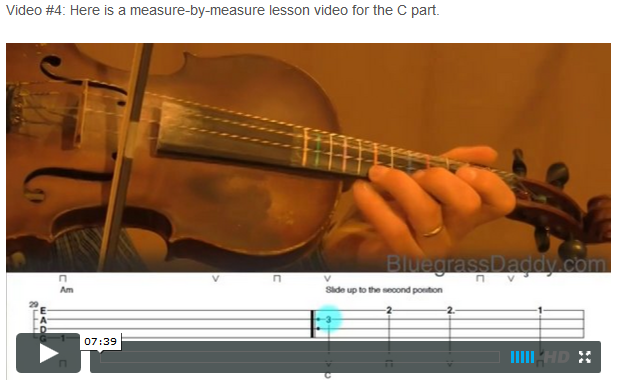 This is an online fiddle lesson for the tune "Jerusalem Ridge." BluegrassDaddy.com is your best source for Bluegrass, Old-Time, Celtic, Gospel, and Country fiddle lessons!
