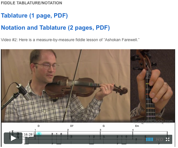 Ashokan Farewell - Online Fiddle Lessons. Celtic, Bluegrass, Old-Time, Gospel, and Country Fiddle.