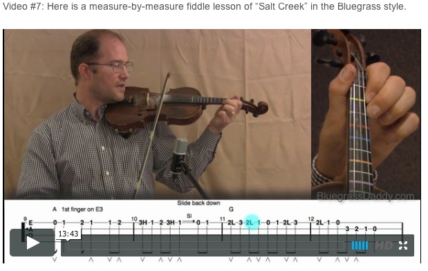 Salt Creek - Online Fiddle Lessons. Celtic, Bluegrass, Old-Time, Gospel, and Country Fiddle.