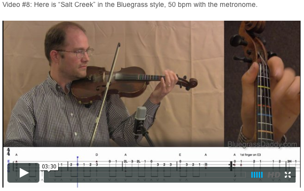 Salt Creek - Online Fiddle Lessons. Celtic, Bluegrass, Old-Time, Gospel, and Country Fiddle.