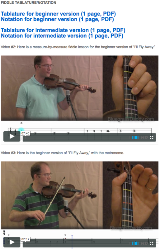 I'll Fly Away - Online Fiddle Lessons. Celtic, Bluegrass, Old-Time, Gospel, and Country Fiddle.