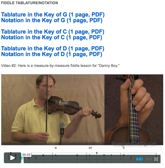 Danny Boy - Online Fiddle Lessons. Celtic, Bluegrass, Old-Time, Gospel, and Country Fiddle.
