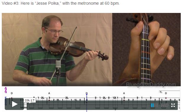 Jesse Polka - Online Fiddle Lessons. Celtic, Bluegrass, Old-Time, Gospel, and Country Fiddle.