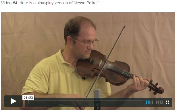 Jesse Polka - Online Fiddle Lessons. Celtic, Bluegrass, Old-Time, Gospel, and Country Fiddle.