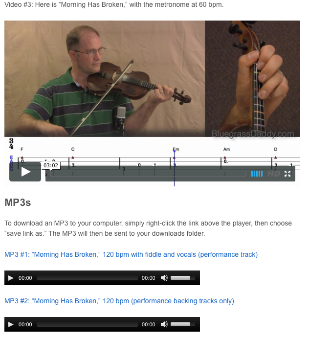 Morning Has Broken - Online Fiddle Lessons. Celtic, Bluegrass, Old-Time, Gospel, and Country Fiddle.