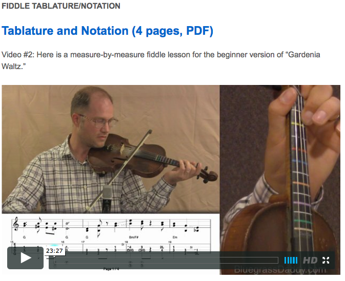 Gardenia Waltz - Online Fiddle Lessons. Western Swing, Celtic, Bluegrass, Old-Time, Gospel, and Country Fiddle.