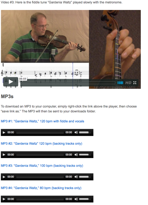 Gardenia Waltz - Online Fiddle Lessons. Western Swing, Celtic, Bluegrass, Old-Time, Gospel, and Country Fiddle.