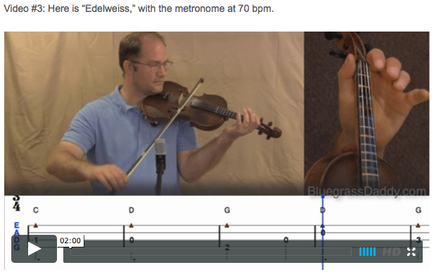 Edelweiss - Online Fiddle Lessons. Celtic, Bluegrass, Old-Time, Gospel, and Country Fiddle.