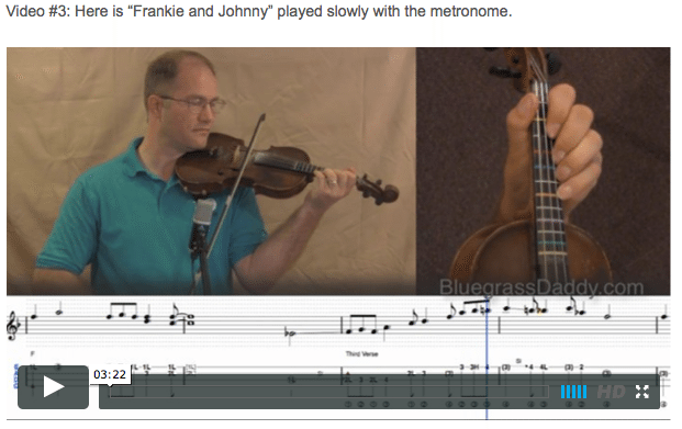 Frankie and Johnny  -  Online Fiddle Lessons. Celtic, Bluegrass, Old-Time, Gospel, and Country Fiddle.