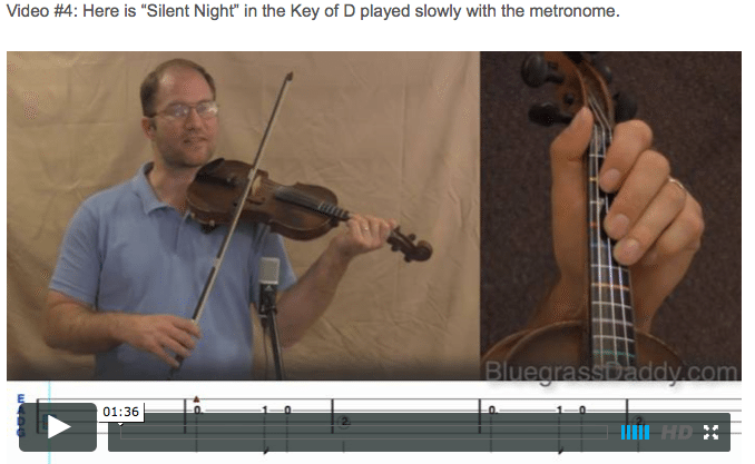 Silent Night - Online Fiddle Lessons. Celtic, Bluegrass, Old-Time, Gospel, and Country Fiddle.