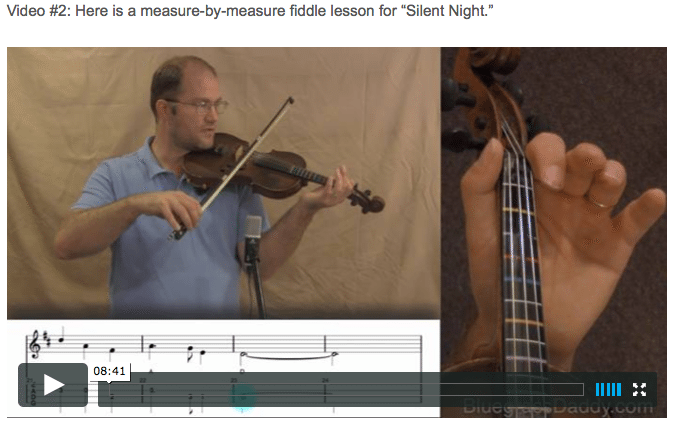 Silent Night - Online Fiddle Lessons. Celtic, Bluegrass, Old-Time, Gospel, and Country Fiddle.