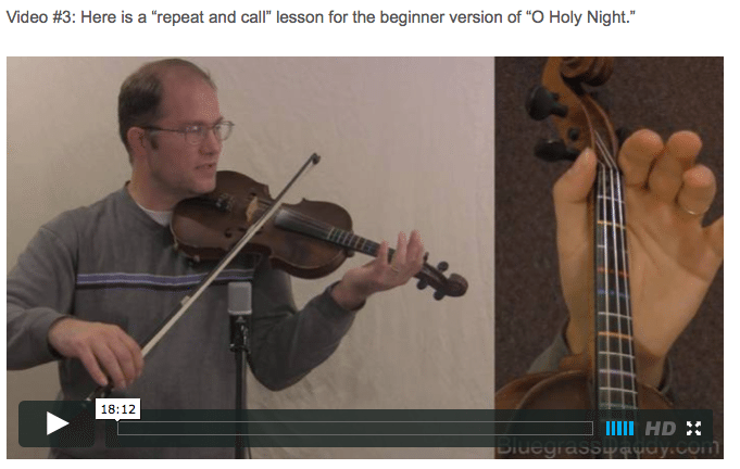 O Holy Night - Online Fiddle Lessons. Celtic, Bluegrass, Old-Time, Gospel, and Country Fiddle.
