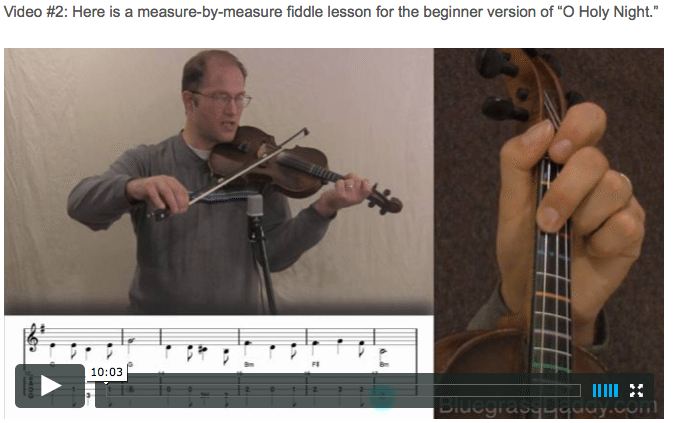 O Holy Night - Online Fiddle Lessons. Celtic, Bluegrass, Old-Time, Gospel, and Country Fiddle.