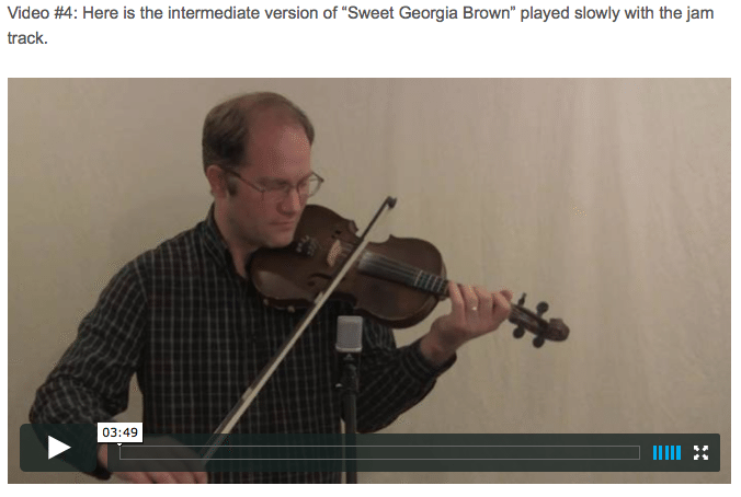 Sweet Georgia Brown - Online Fiddle Lessons. Celtic, Bluegrass, Old-Time, Gospel, and Country Fiddle.