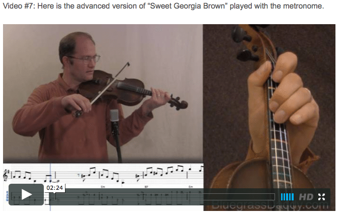 Sweet Georgia Brown - Online Fiddle Lessons. Celtic, Bluegrass, Old-Time, Gospel, and Country Fiddle.