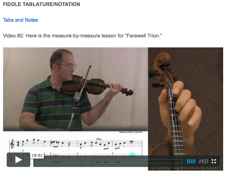 Farewell Trion - Online Fiddle Lessons. Celtic, Bluegrass, Old-Time, Gospel, and Country Fiddle.
