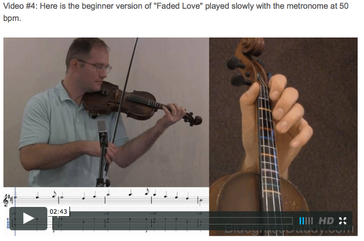 Faded Love - Online Fiddle Lessons. Celtic, Bluegrass, Old-Time, Gospel, and Country Fiddle.