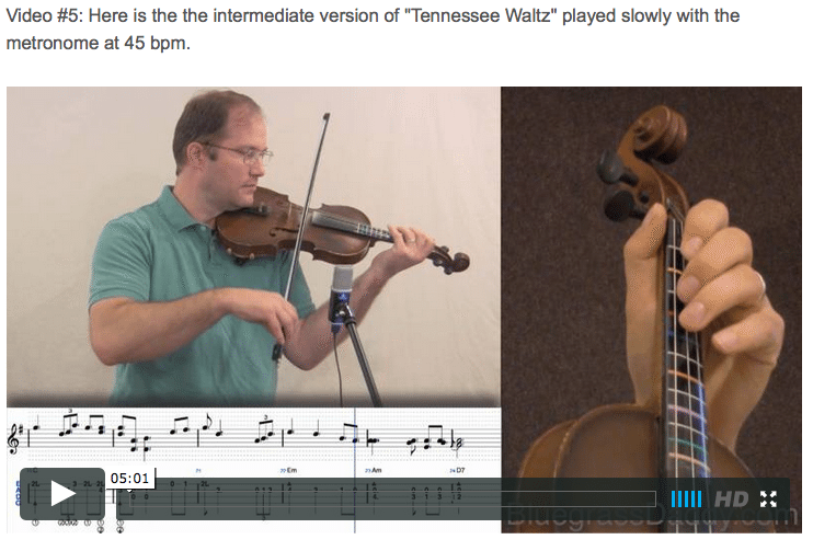 Tennessee Waltz - Online Fiddle Lessons. Celtic, Bluegrass, Old-Time, Gospel, and Country Fiddle.