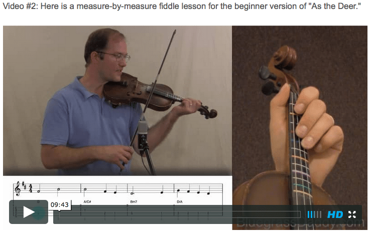 As the Deer - Online Fiddle Lessons. Celtic, Bluegrass, Old-Time, Gospel, and Country Fiddle.