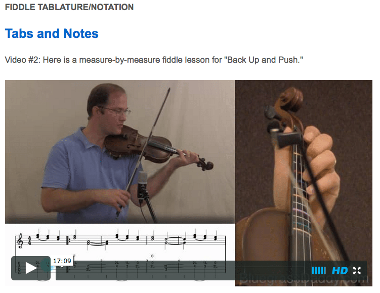 Back Up and Push - Online Fiddle Lessons. Celtic, Bluegrass, Old-Time, Gospel, and Country Fiddle.