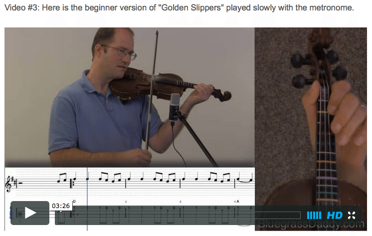 Golden Slippers - Online Fiddle Lessons. Celtic, Bluegrass, Old-Time, Gospel, and Country Fiddle.