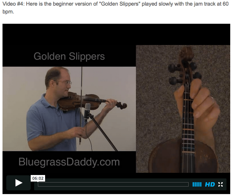 Golden Slippers - Online Fiddle Lessons. Celtic, Bluegrass, Old-Time, Gospel, and Country Fiddle.