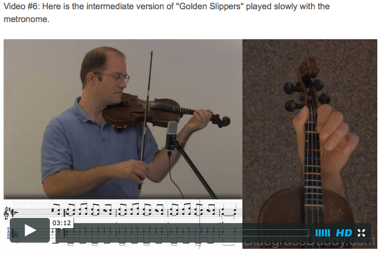 Golden Slippers - Online Fiddle Lessons. Celtic, Bluegrass, Old-Time, Gospel, and Country Fiddle.