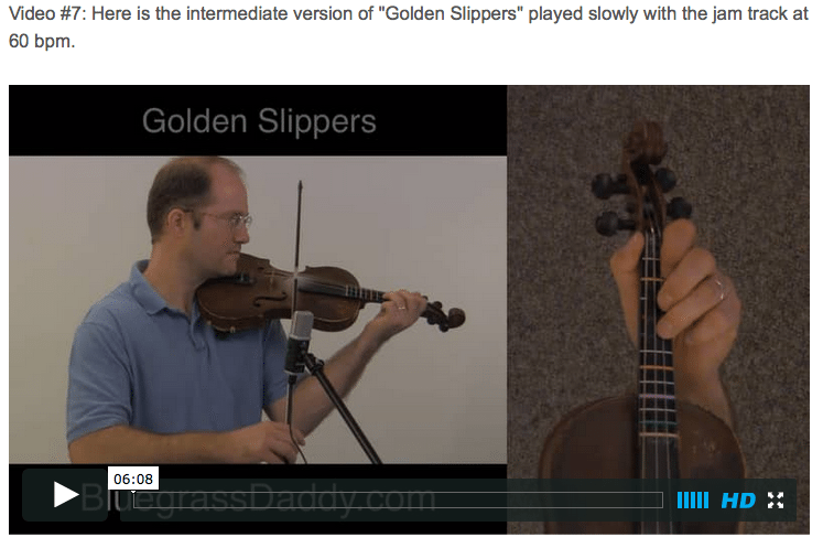 Golden Slippers - Online Fiddle Lessons. Celtic, Bluegrass, Old-Time, Gospel, and Country Fiddle.
