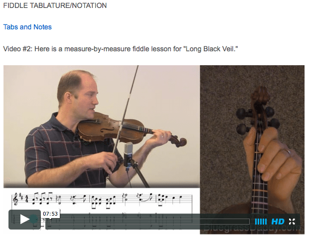 Long Black Veil - Online Fiddle Lessons. Celtic, Bluegrass, Old-Time, Gospel, and Country Fiddle.