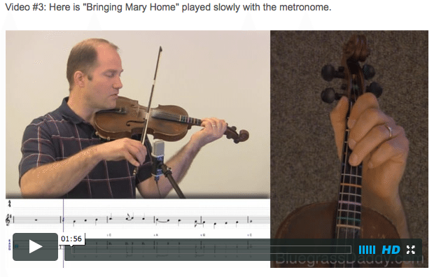 Bringing Mary Home - Online Fiddle Lessons. Celtic, Bluegrass, Old-Time, Gospel, and Country Fiddle.