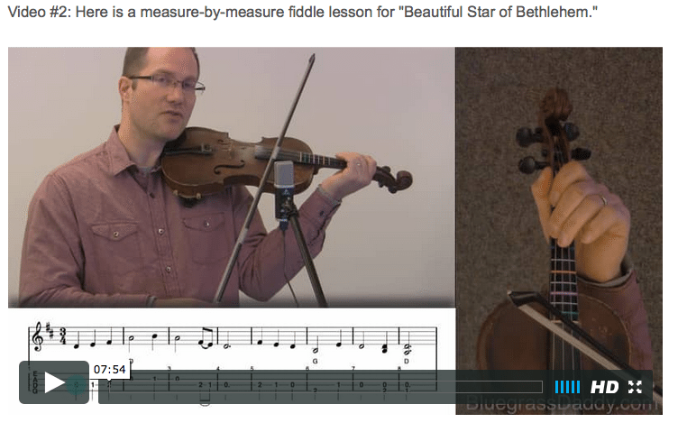 Beautiful Star of Bethlehem - Online Fiddle Lessons. Celtic, Bluegrass, Old-Time, Gospel, and Country Fiddle.