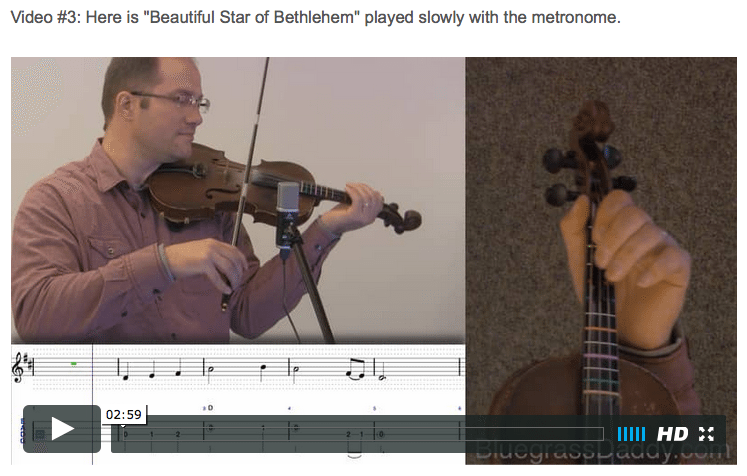 Beautiful Star of Bethlehem - Online Fiddle Lessons. Celtic, Bluegrass, Old-Time, Gospel, and Country Fiddle.