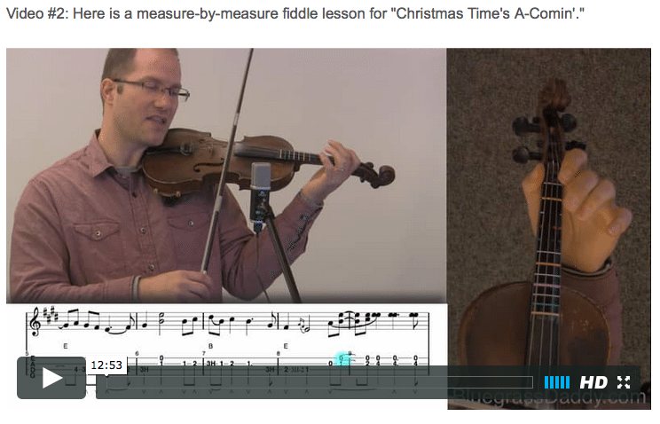 Christmas Time's a Coming - Online Fiddle Lessons. Celtic, Bluegrass, Old-Time, Gospel, and Country Fiddle.