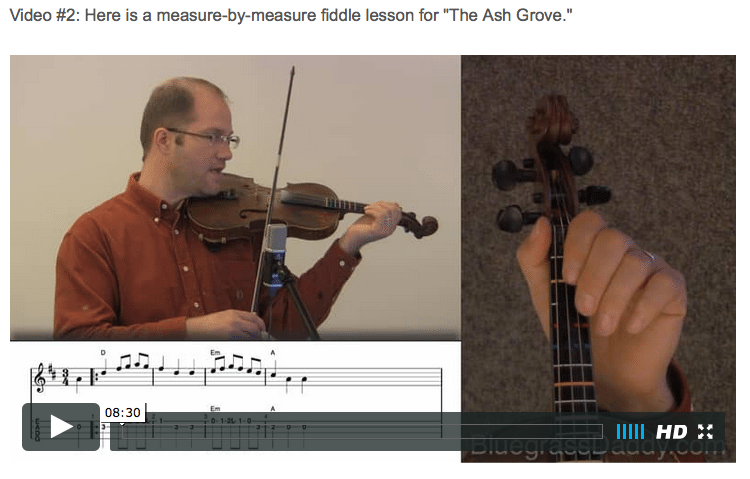 The Ash Grove - Online Fiddle Lessons. Celtic, Bluegrass, Old-Time, Gospel, and Country Fiddle.