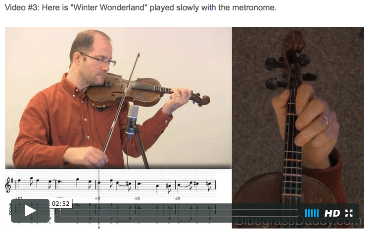 Winter Wonderland - Online Fiddle Lessons. Celtic, Bluegrass, Old-Time, Gospel, and Country Fiddle.