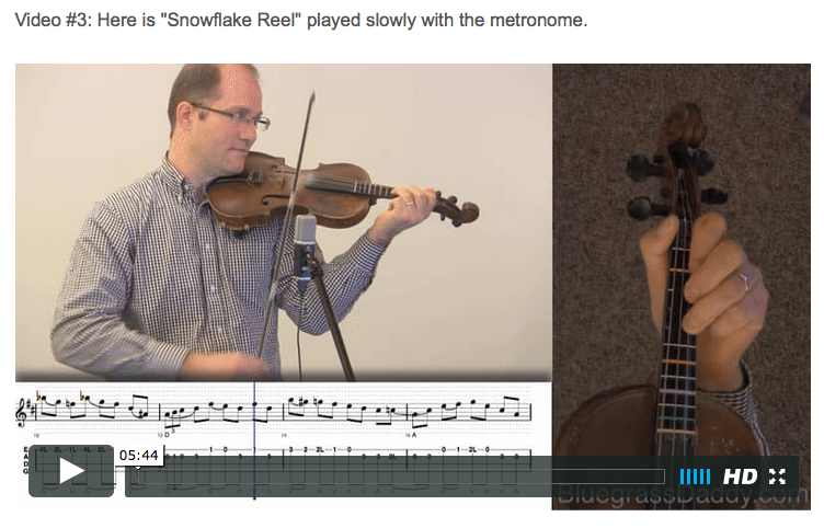 Snowflake Reel - Online Fiddle Lessons. Celtic, Bluegrass, Old-Time, Gospel, and Country Fiddle.