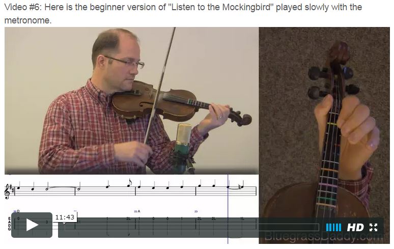 Listen to the Mockingbird - Online Fiddle Lessons. Celtic, Bluegrass, Old-Time, Gospel, and Country Fiddle.