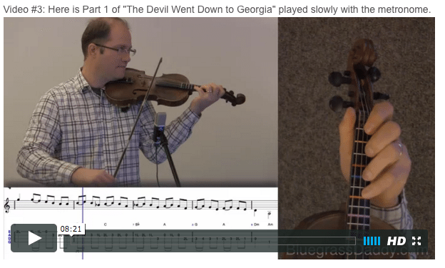 The Devil Went Down to Georgia - Online Fiddle Lessons. Celtic, Bluegrass, Old-Time, Gospel, and Country Fiddle.