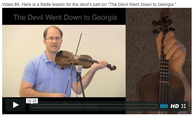 The Devil Went Down to Georgia - Online Fiddle Lessons. Celtic, Bluegrass, Old-Time, Gospel, and Country Fiddle.