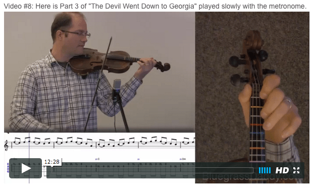 The Devil Went Down to Georgia - Online Fiddle Lessons. Celtic, Bluegrass, Old-Time, Gospel, and Country Fiddle.