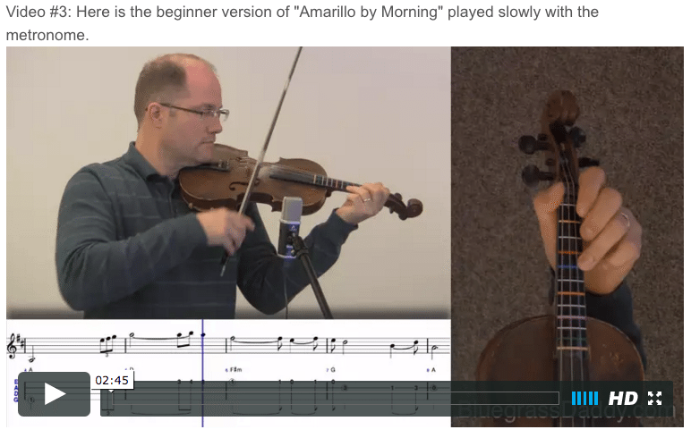 Amarillo by Morning - Online Fiddle Lessons. Celtic, Bluegrass, Old-Time, Gospel, and Country Fiddle.