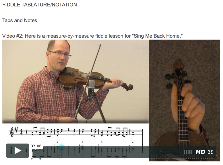 Sing Me Back Home - Online Fiddle Lessons. Celtic, Bluegrass, Old-Time, Gospel, and Country Fiddle.