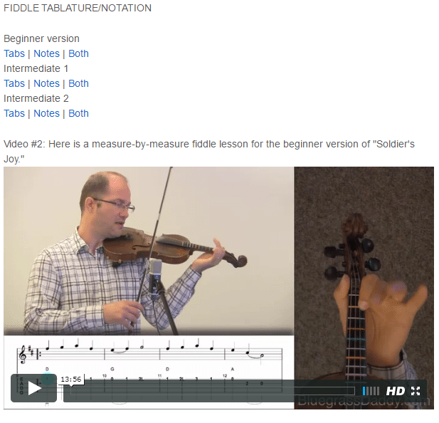 Soldier's Joy - online fiddle lessons